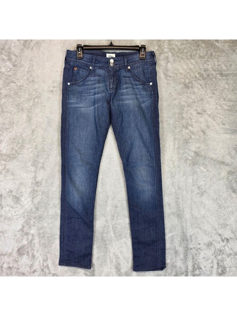 Hudson Collin Flap Skinny Jeans Womens 26 Blue Med Wash Low Rise Stretch Denim